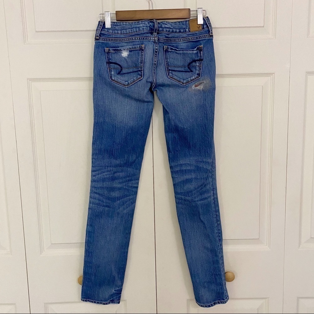 American Eagle Distressed Patchwork Skinny Jeans - image 7